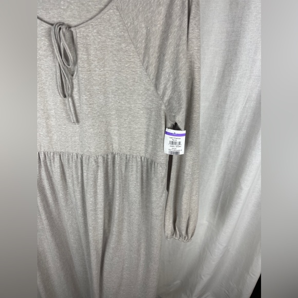 Threads 4 Thought Tan Brigitte Tie Neck Dress Size Medium NWT - Picture 7 of 13